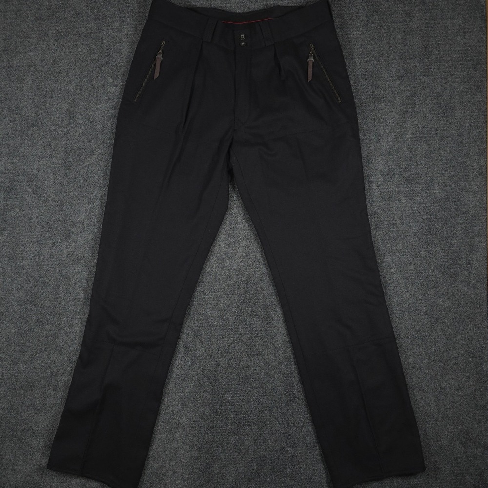 VTG Polo Ralph Lauren Trousers 34Rx31 Trousers Pleated 90s Fatigues Heavy Wool